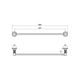 Accesorio Toallero barral largo Andez Black cromo 204.18.1.04.04