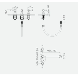 Griferia de Bidet 3Ag Antique Lever Cromo Andez 0700.41