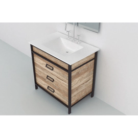 Mueble Campi Iron 80 vintage con mesada 3 ag IR80RCL3