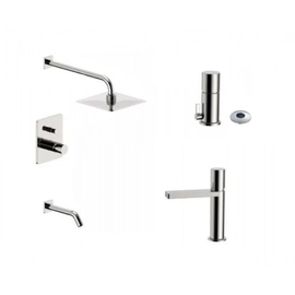 Combo Grifería Piazza Lounge Monocomando Cromo