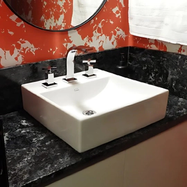 Bacha de lavatorio Ferrum 40x42 cm tori 3 Ag blanca TOR-BH-055-BL