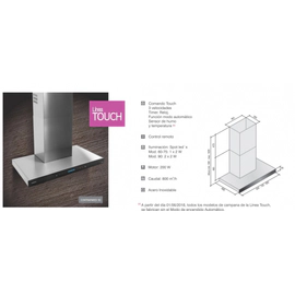 Campana Llanos Contrapared Premium Touch 90 27431