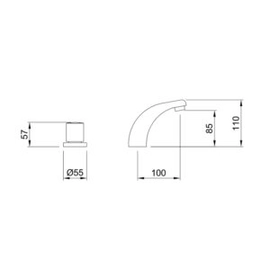 Griferia de bidet Peirano Lorca bco/cr 70-010
