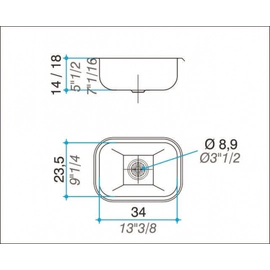 Bacha de cocina simple Johnson T34