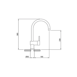Griferia de Cocina Monoc Mesada Peirano Black Velvet 20-190