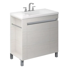 Mueble vanitory Schneider 80x84x46 aqua s/mesada blanco