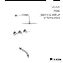 Grifería de Ducha Embutir Piazza Logos C/ Transf