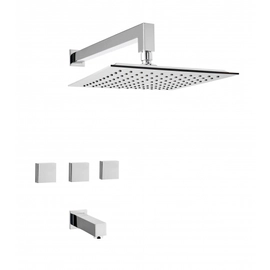 Griferia de ducha Peirano Prado c/transf cc  cromo 80-191