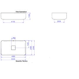 Bacha de apoyo Slim Deca 50X29.5X13.5CM Salvia s/agujeros L.13050.49