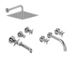 Griferia Hidromet Completa Triumph Lava Pared Bañera D.cuad