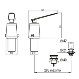 Griferia bidet monocomando Hidromet Space black 9602NEGR