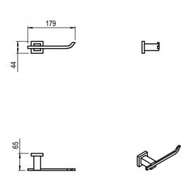 Accesorio de baño Hidromet Geometry Portarrollo black 2861