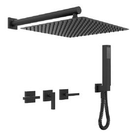 Griferia de ducha Hidromet Block 2V c/transf y duchador 03453NEGR