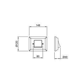 Griferia para Inodoro Valvula temporizada Peirano Tecno
