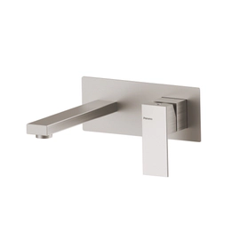 Griferia lavatorio monocomando pared Peirano Mat Acero inox 63-183