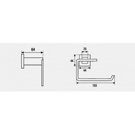 Accesorio de baño Hidromet GeometryToallero aro White 2843BL