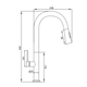 Griferia de cocina monocomando Estalgrif Skinny gun metal 6001