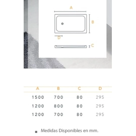 Receptaculo Bagnara de Apoyo 120x80x8 bco
