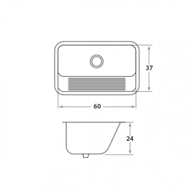 Bacha de Lavadero Mi Pileta encastrable 420 L