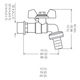 Grifería para manguera FV jardin cierre esférico 25 mm