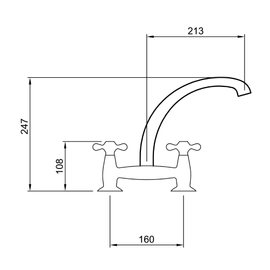 Griferia de cocina Mesada Peirano Ares cr 814