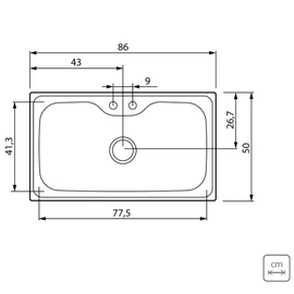 Bacha de cocina Tramontina 86x50x21cm morgana maxi 78fx satinado con accesorios