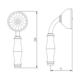 Accesorio de ducha Robinet Telefono met c/soporte niquel mate