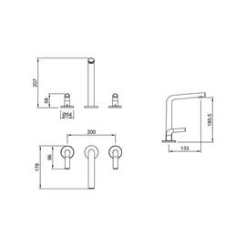 Griferia lavatorio Peirano Live cromo 60-199