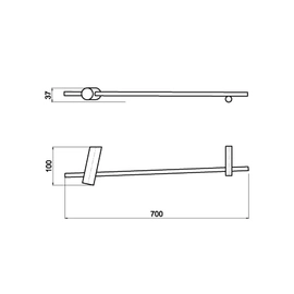 Accesorio de baño Toallero barral largo Andez Next