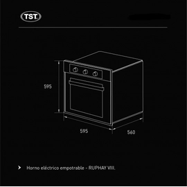 Horno Eléctrico TST Empotrable TST RUPHAY VIII 30-60