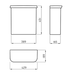 Depósito Ferrum milena de apoyar dual blanco MIL-DP-001-BL