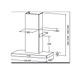 Campana de pared Spar Stilo 60 cm acero inox 6351-033