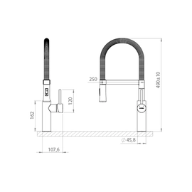 Griferia Cocina Andez Gourmet Monoc Mesada cr 400.52.