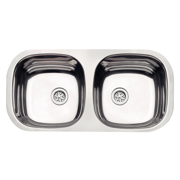 Bacha de cocina Tramontina 72x34x14cm Isisi 2C 34BL pulido 94061400