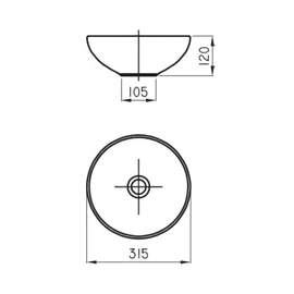 Bacha de lavatorio Ferrum persis chica naranja PRS-BH-092-NJ