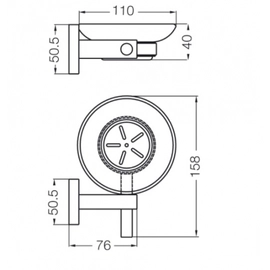 Accesorio baño Fv Jabonera Melody 168/28 Cromo