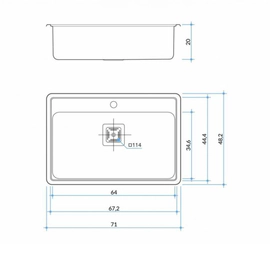 Bachas Cocina Johnson Simple Quadra Max C/Antirebalse Q71AD