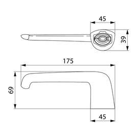 Portarrollo FV epuyen cromo 0167/L2-CR