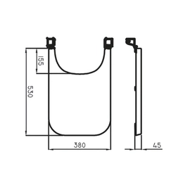 Tapa de bidet Ferrum milena uf blanca MIL-TP-001-BL