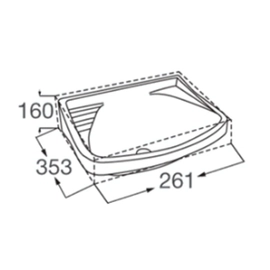Bacha de lavatorio Ferrum traful TRA-PD-005-BL