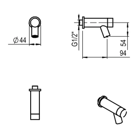 Lavatorio Hidrocontrol Hidromet de pared 00990CROM