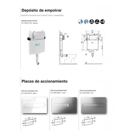 Tapa Tecla Roca Slendra Placa de Acc Dual Bco