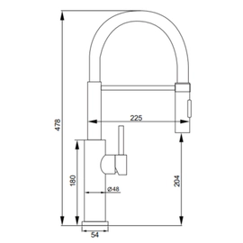 Griferia de cocina monocomando Estalgrif FlexJ 3001