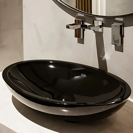 Bacha de baño Ferrum citera negra LWZF CTR-BH-026-NE
