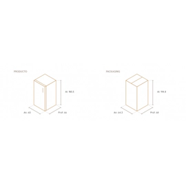 Heladera Vondom Combinable Acero HEL 185