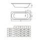 Bañera Ferrum 150x70x40 atuel casco acrilico ATU-BA-002-BL