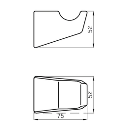 Percha Ferrum marina simple accesorio de baño MAR-PE-002-BL