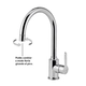 Griferia monocomando cocina Peirano Move cromo 20-146