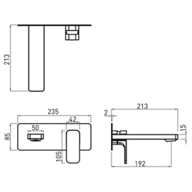 Grifería de lavatorio Andez nice monocomando cromo