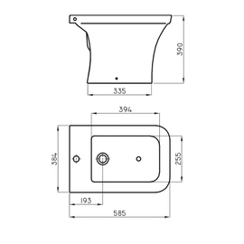 Bidet Ferrum milena 1AG blanco MIL-BI-101-BL